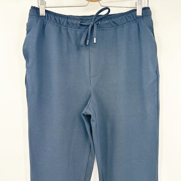 Zara Womens Casual Lounge Work Knit Career Cuffed Hem‎ Sweat Pants Size M Navy - Picture 2 of 9